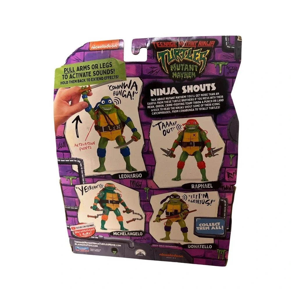 TMNT‎ Mutant Mayhem Ninja Shouts Leonardo Talking Action Figure NIB